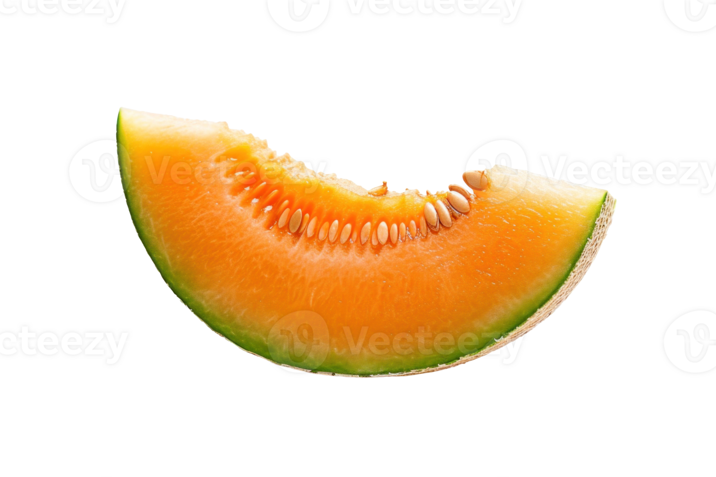 AI generated Fresh Melon Slice on Transparent Background png