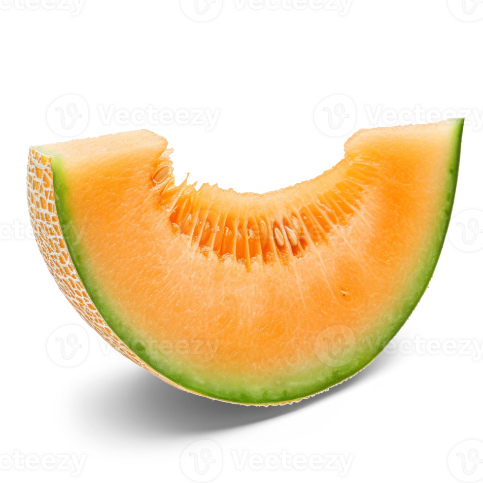 AI generated Fresh Melon Slice on Transparent Background png