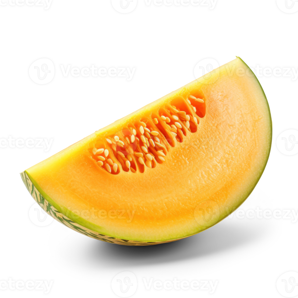 AI generated Fresh Melon Slice On Transparent Background png