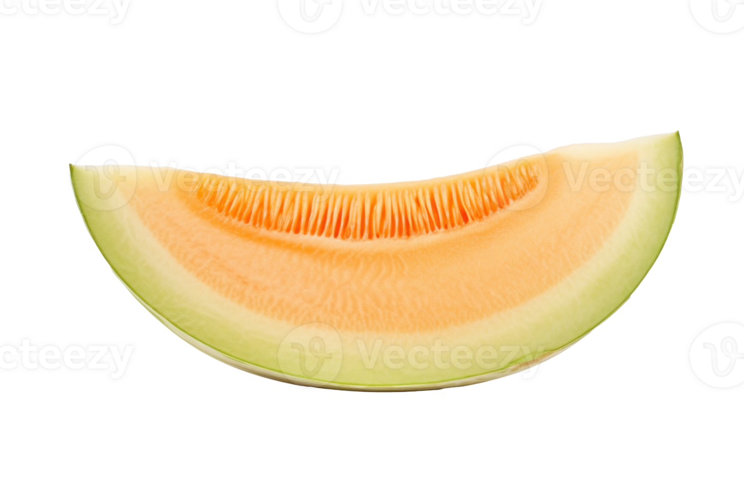 AI generated Fresh Melon Slice on Transparent Background png