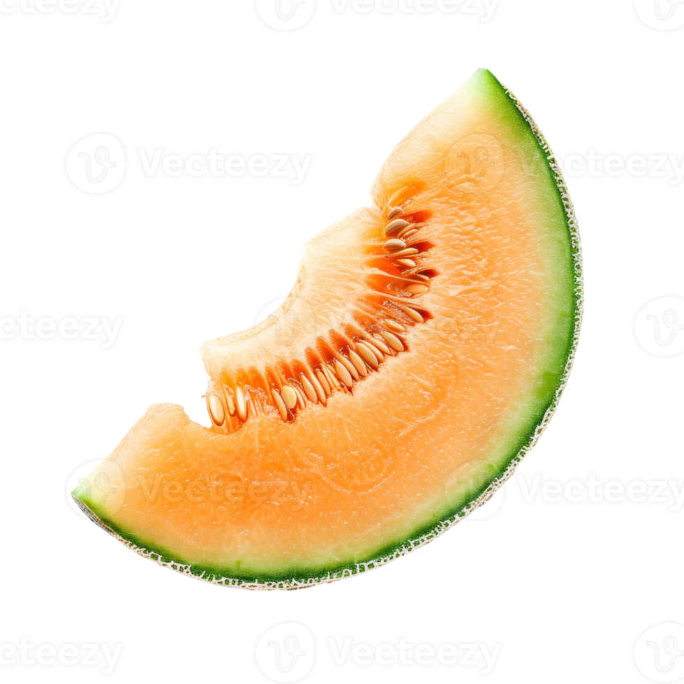 AI generated Fresh Melon Slice Isolated on Transparent Background png