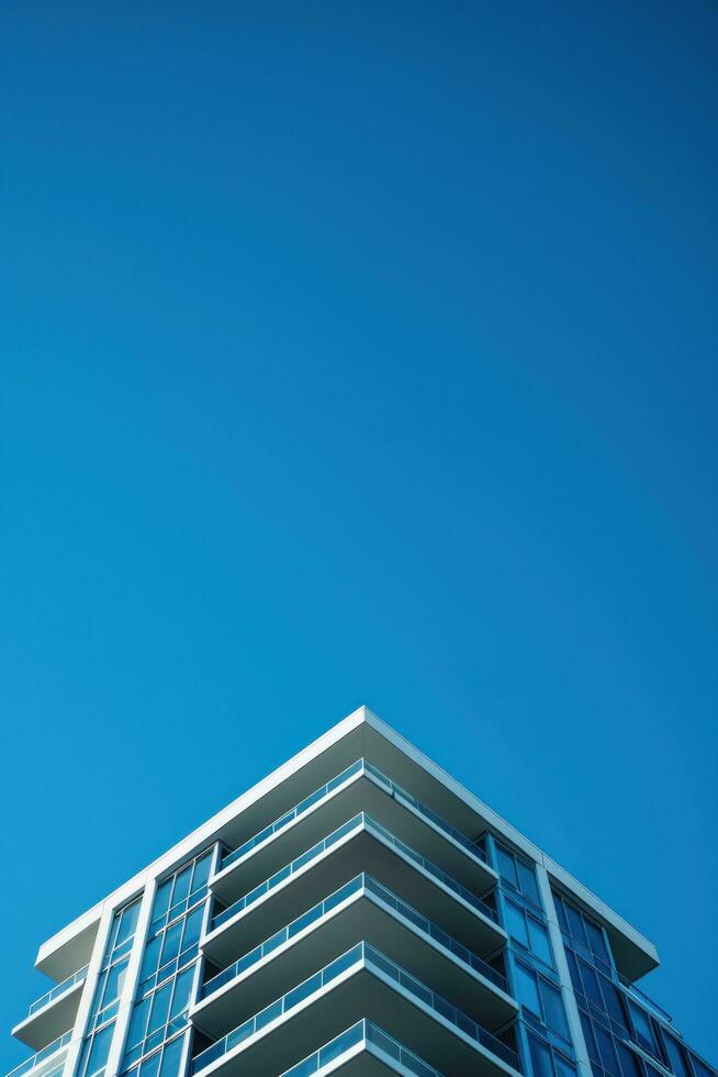 AI generated real estate advertisment background with copy space photo