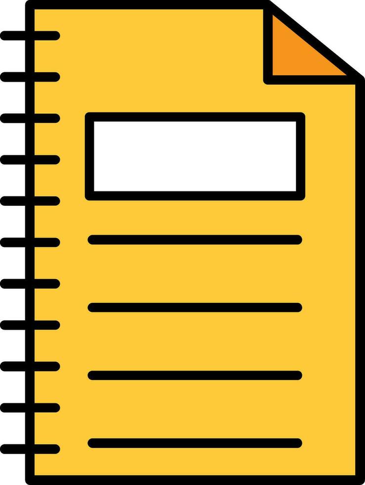 Notebook Line Filled Icon vector