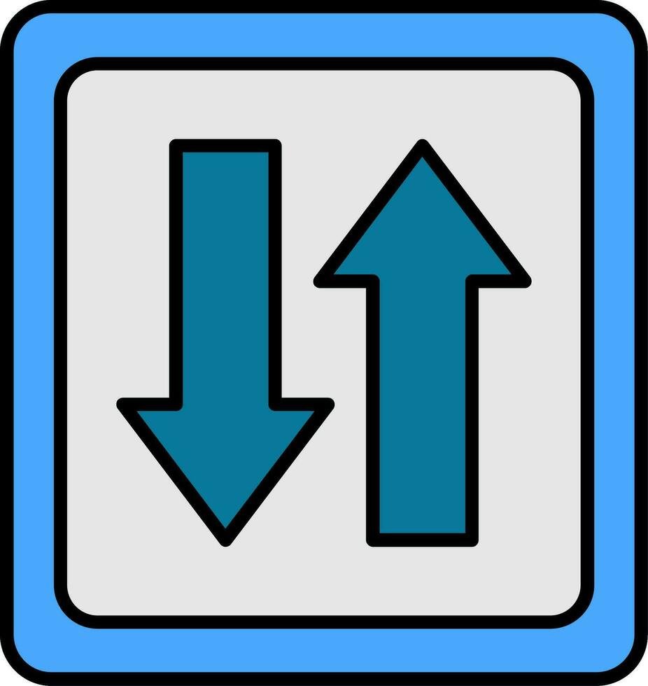 Transfer Line Filled Icon vector