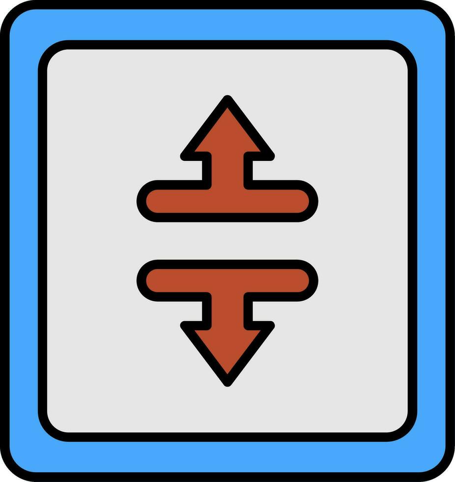 Height Line Filled Icon vector