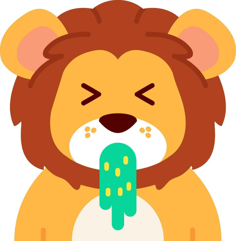 Vomit Line Filled Icon vector