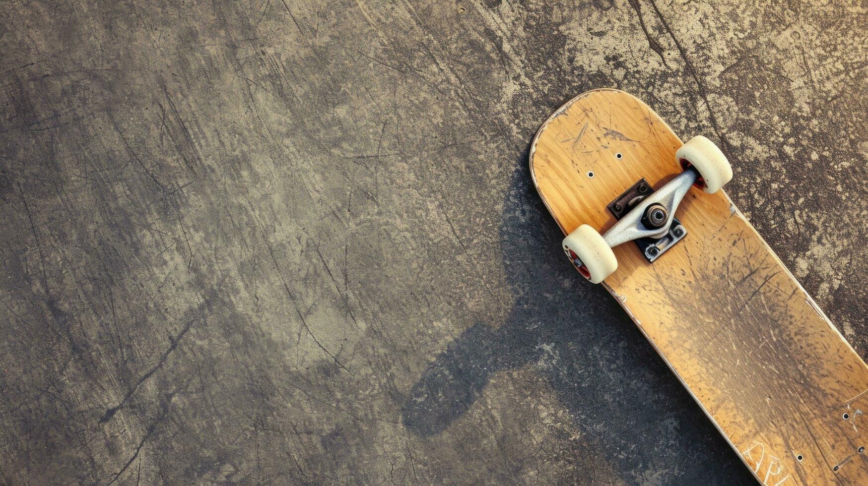 AI generated Skate advertisment background with copy space photo