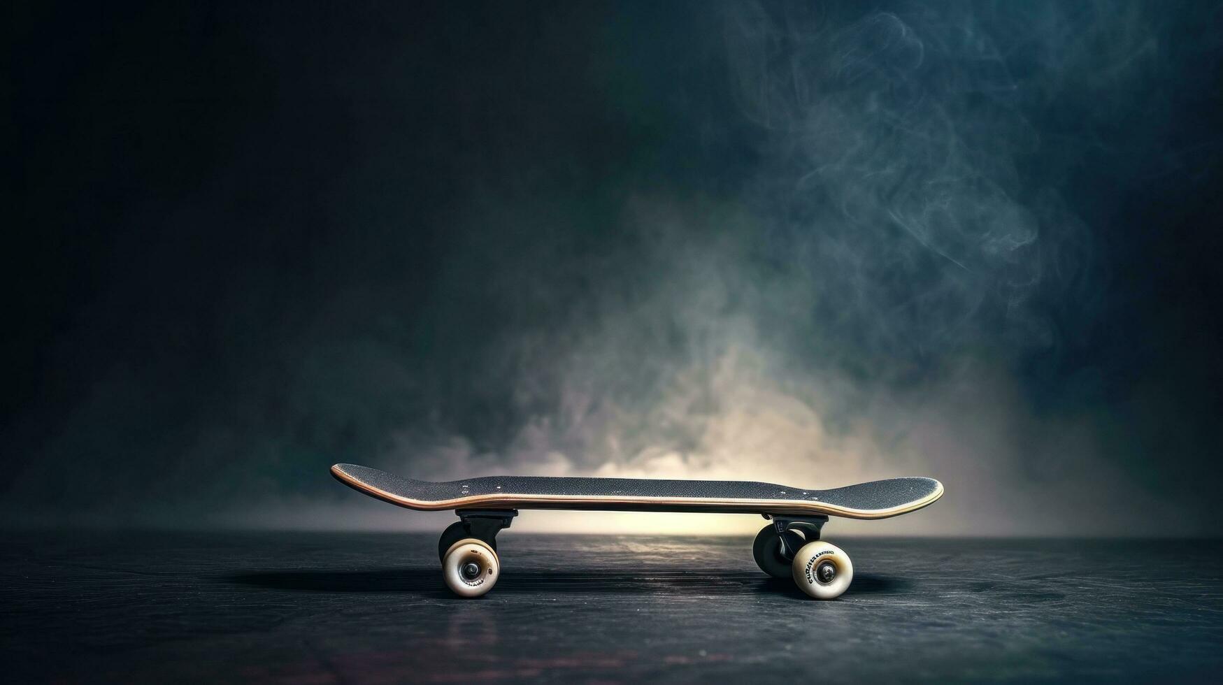 AI generated Skate advertisment background with copy space photo