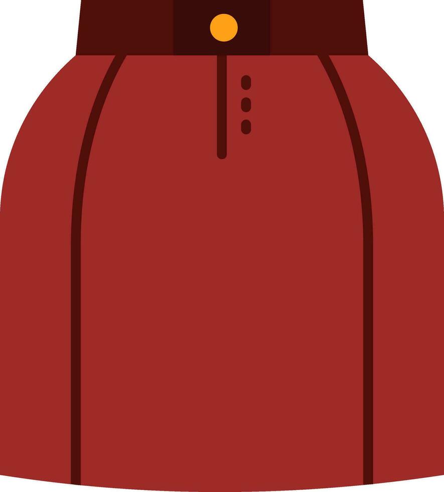 Mini skirt Line Filled Icon vector