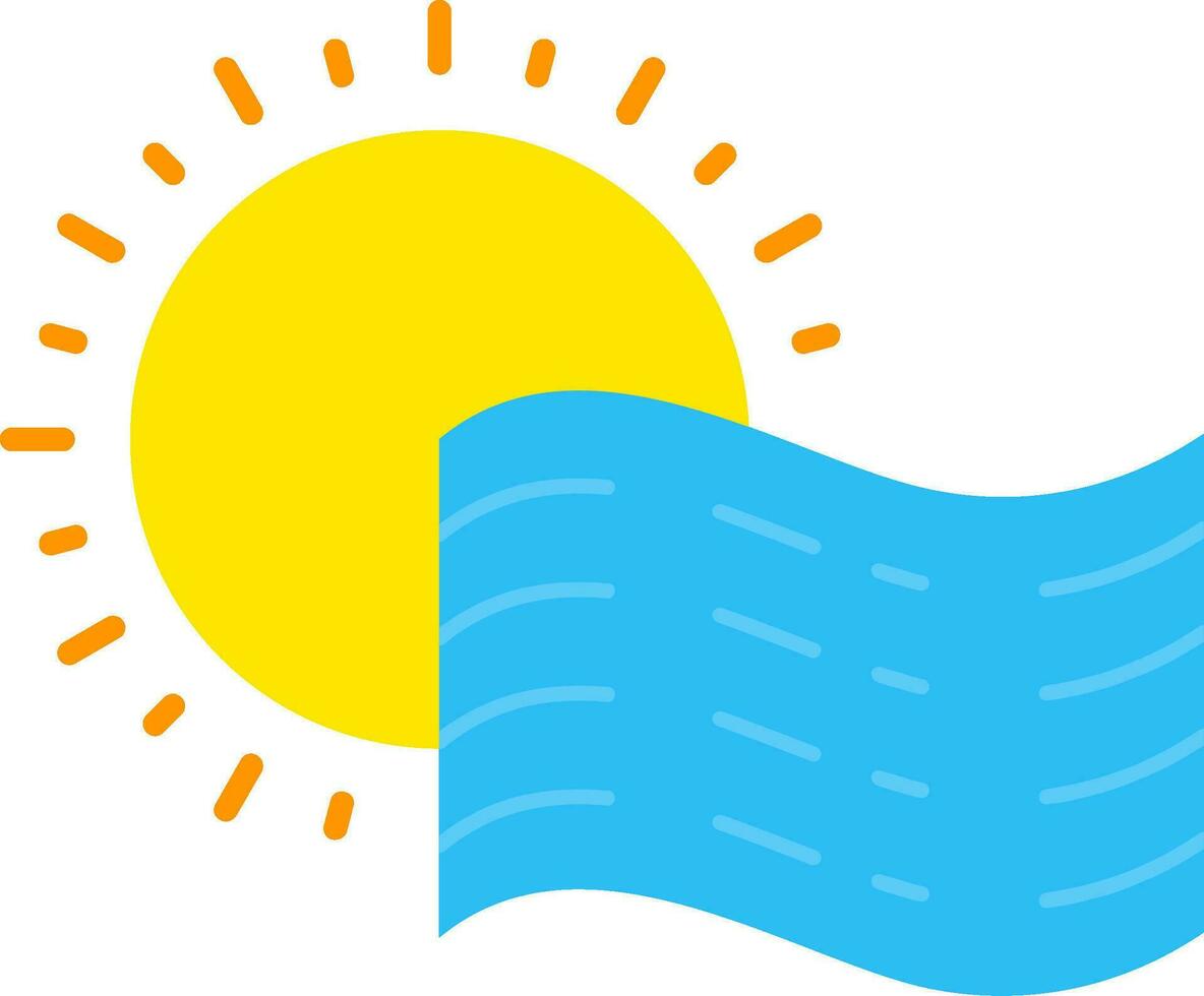 Fog Line Filled Icon vector