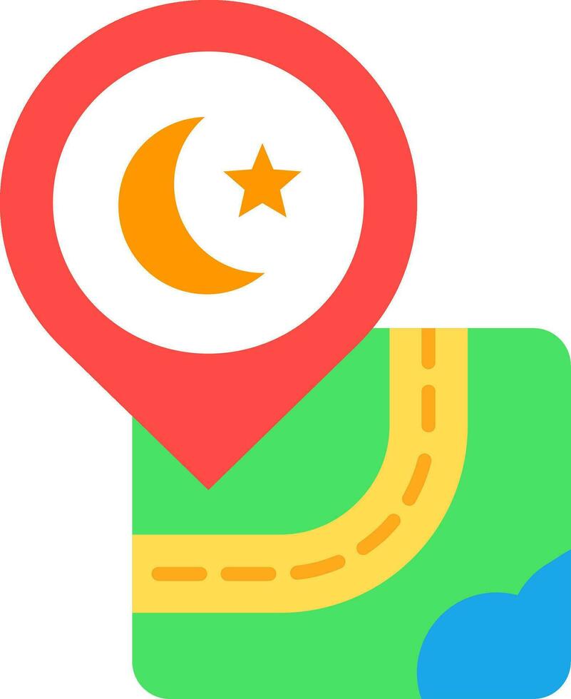 Mosque Line Filled Icon vector