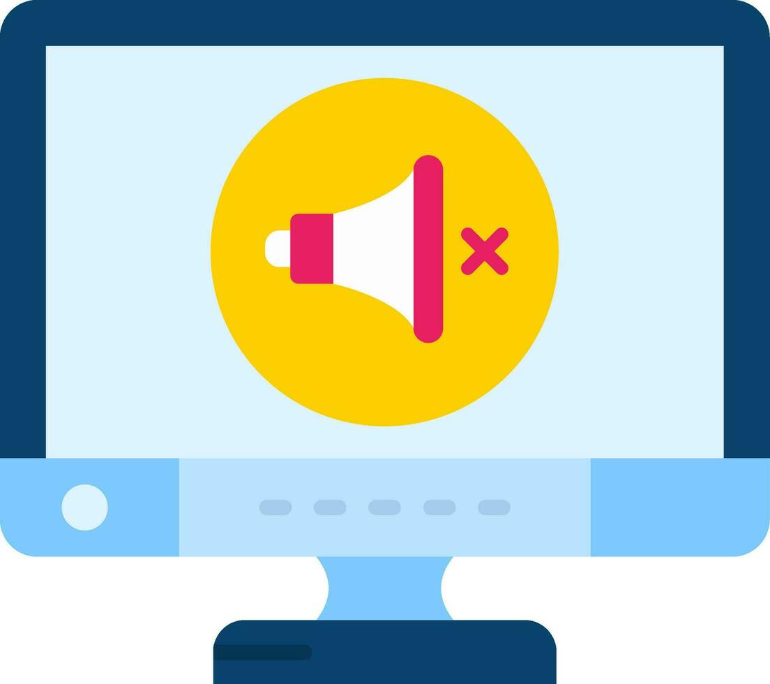 Mute Line Filled Icon vector