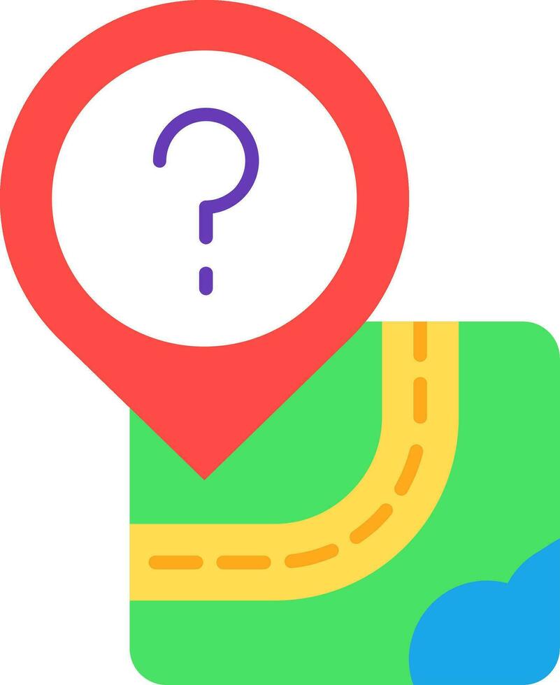 Question Line Filled Icon vector