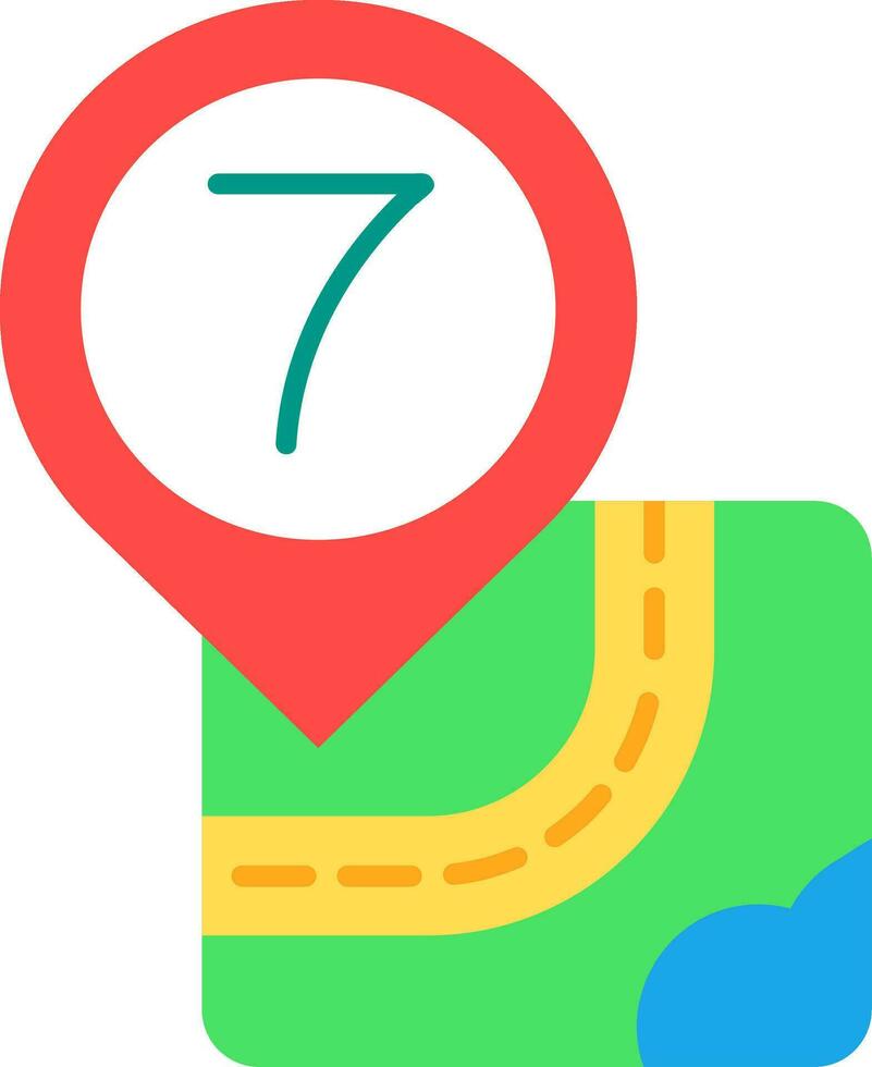 Seven Line Filled Icon vector