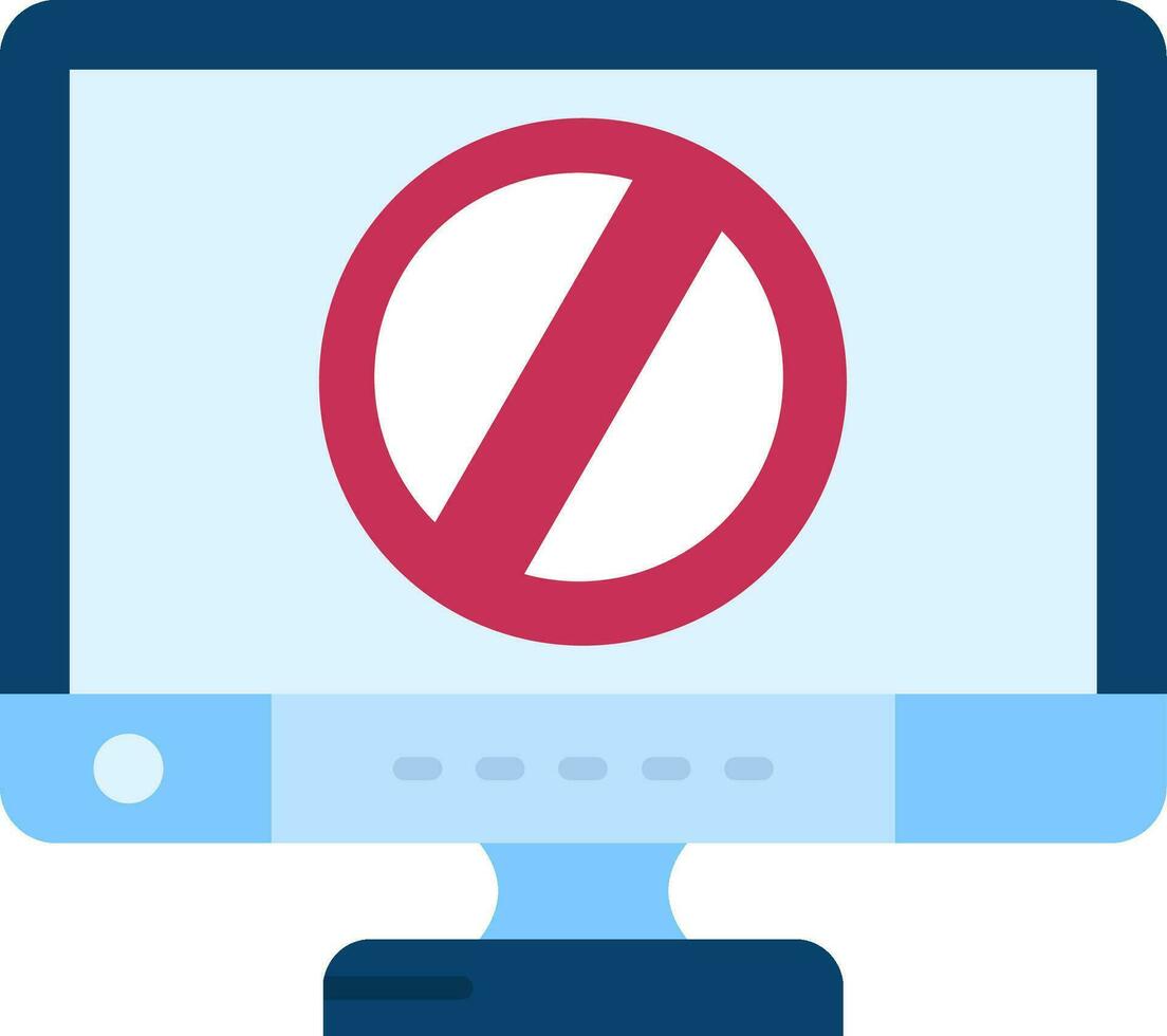 Ban Line Filled Icon vector