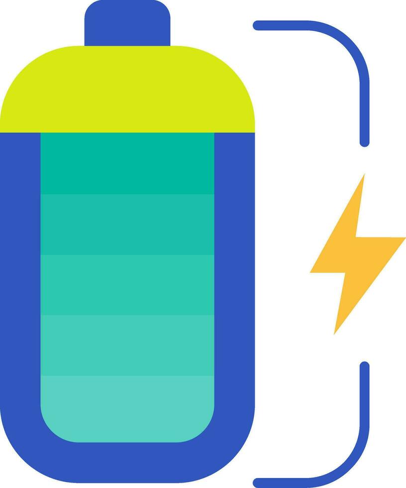 Battery Line Filled Icon vector