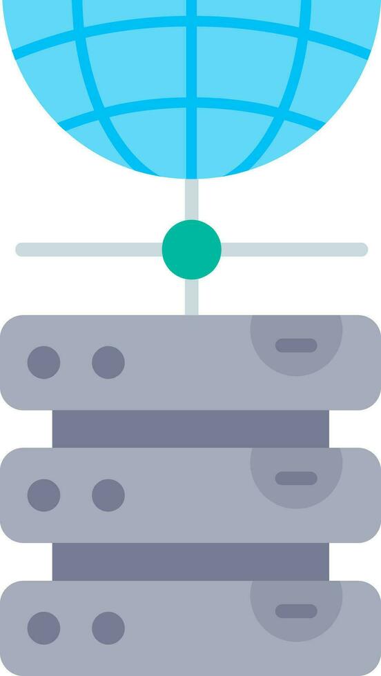 Database Line Filled Icon vector