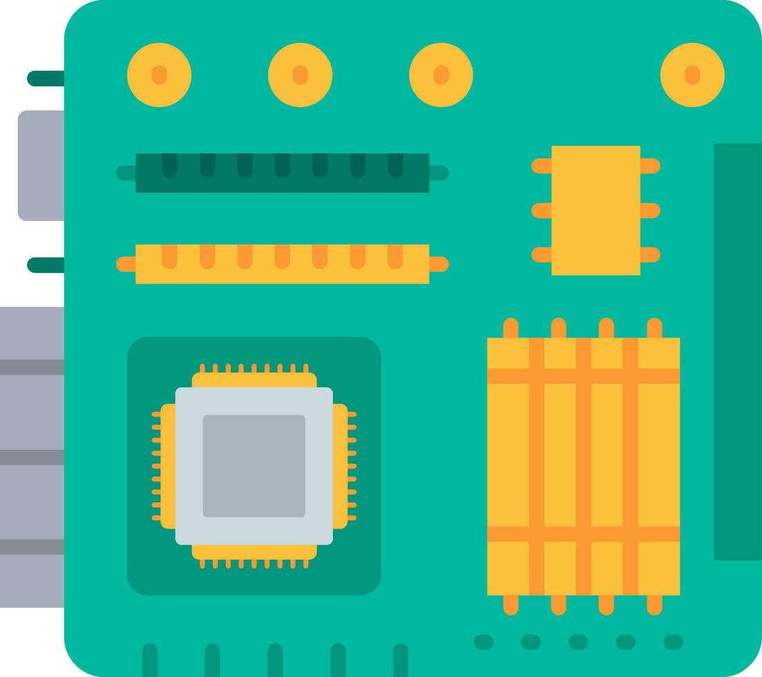 Motherboard Line Filled Icon vector