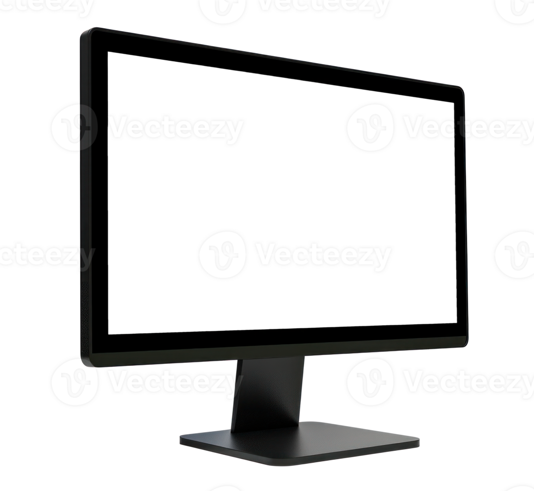 AI generated Modern Computer Monitor on Transparent Background png