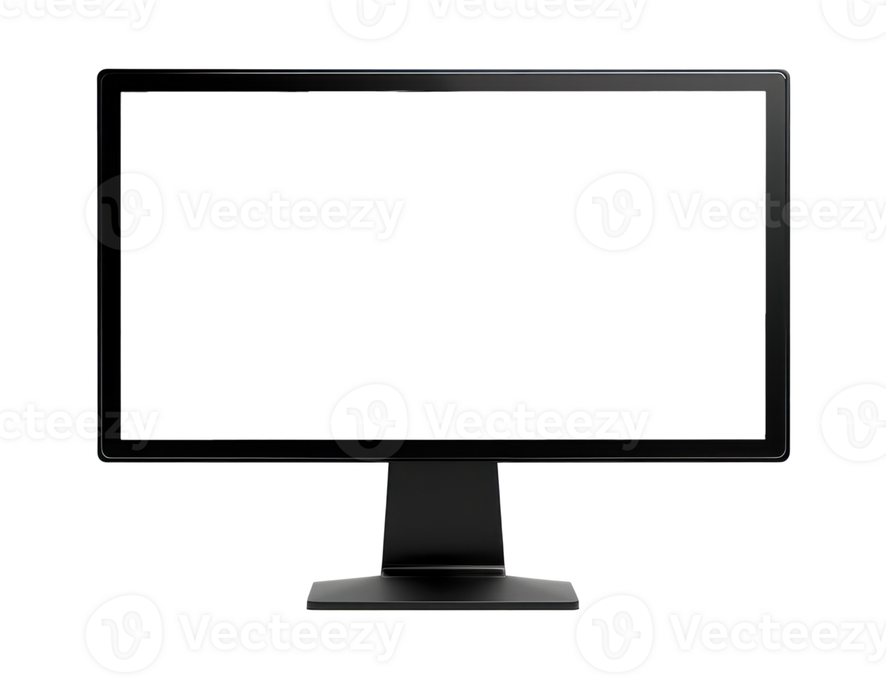 ai generiert glatt modern Computer Monitor auf transparent png