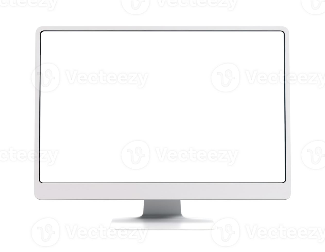 AI generated Modern Computer Monitor Isolated on Transparent png