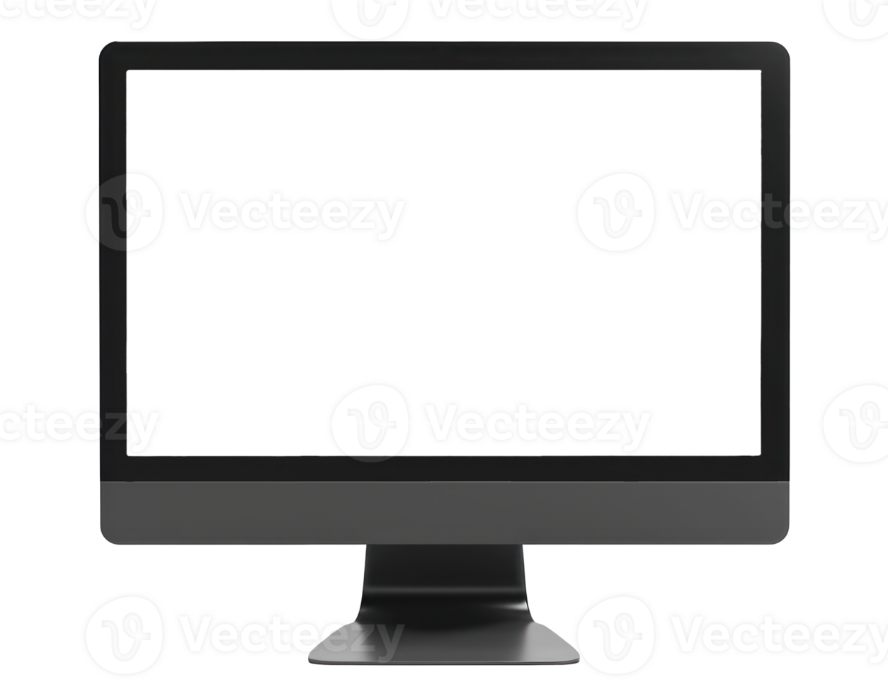 AI generated Modern Computer Monitor Isolated on Transparent png