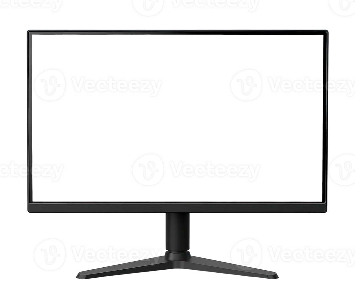 AI generated Modern Computer Monitor on Transparent Background png