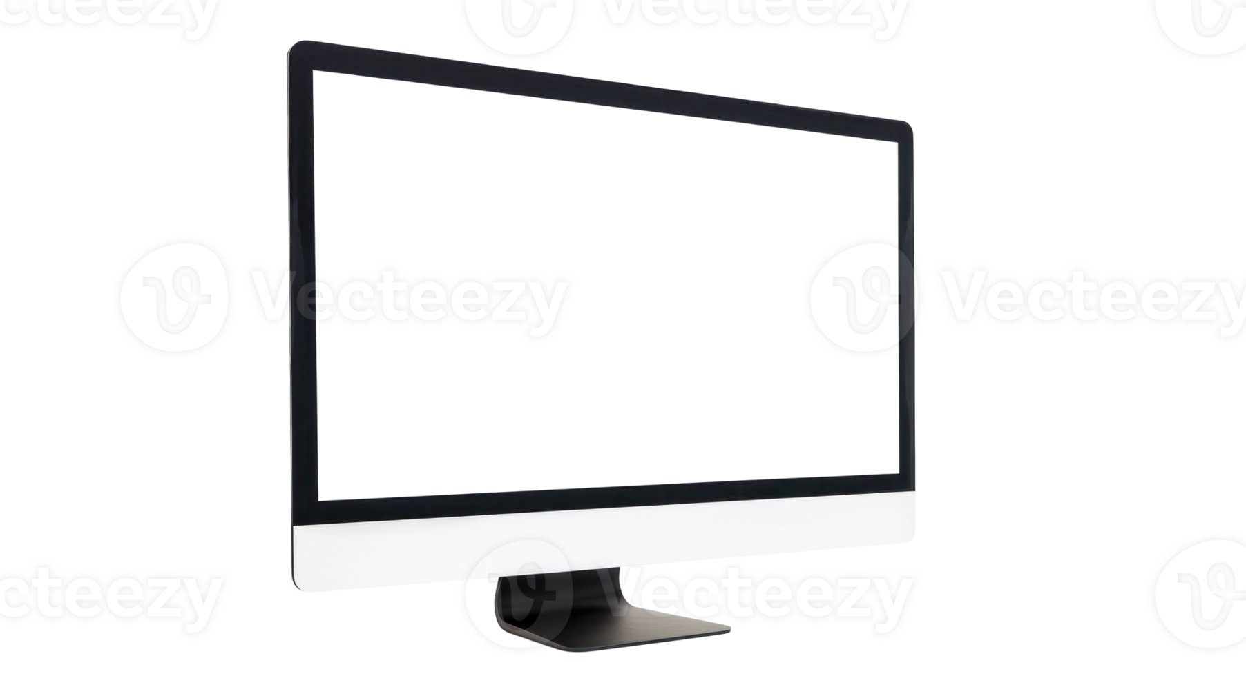 AI generated Modern Computer Monitor Isolated on Transparent png