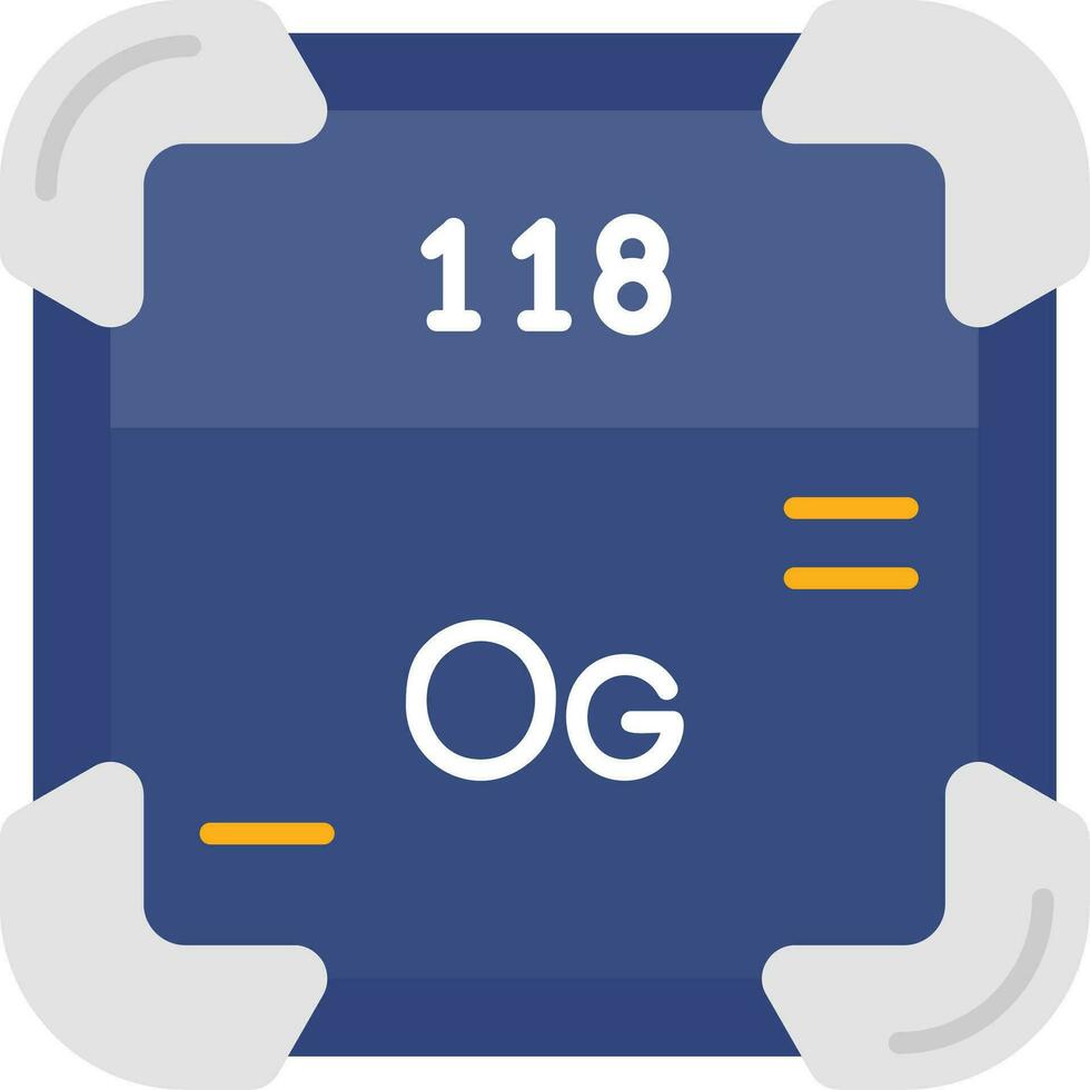 Oganesson Line Filled Icon vector