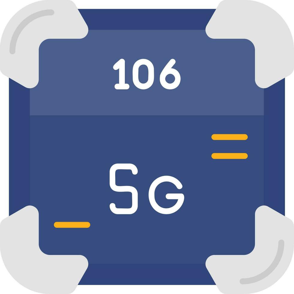 Seaborgium Line Filled Icon vector