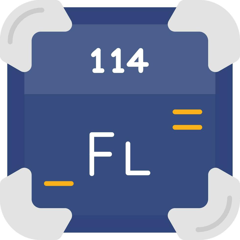 flerovium línea lleno icono vector