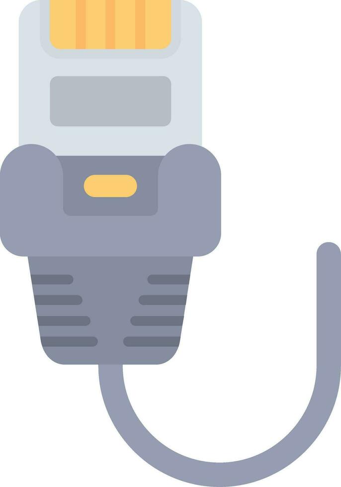 Ethernet Line Filled Icon vector