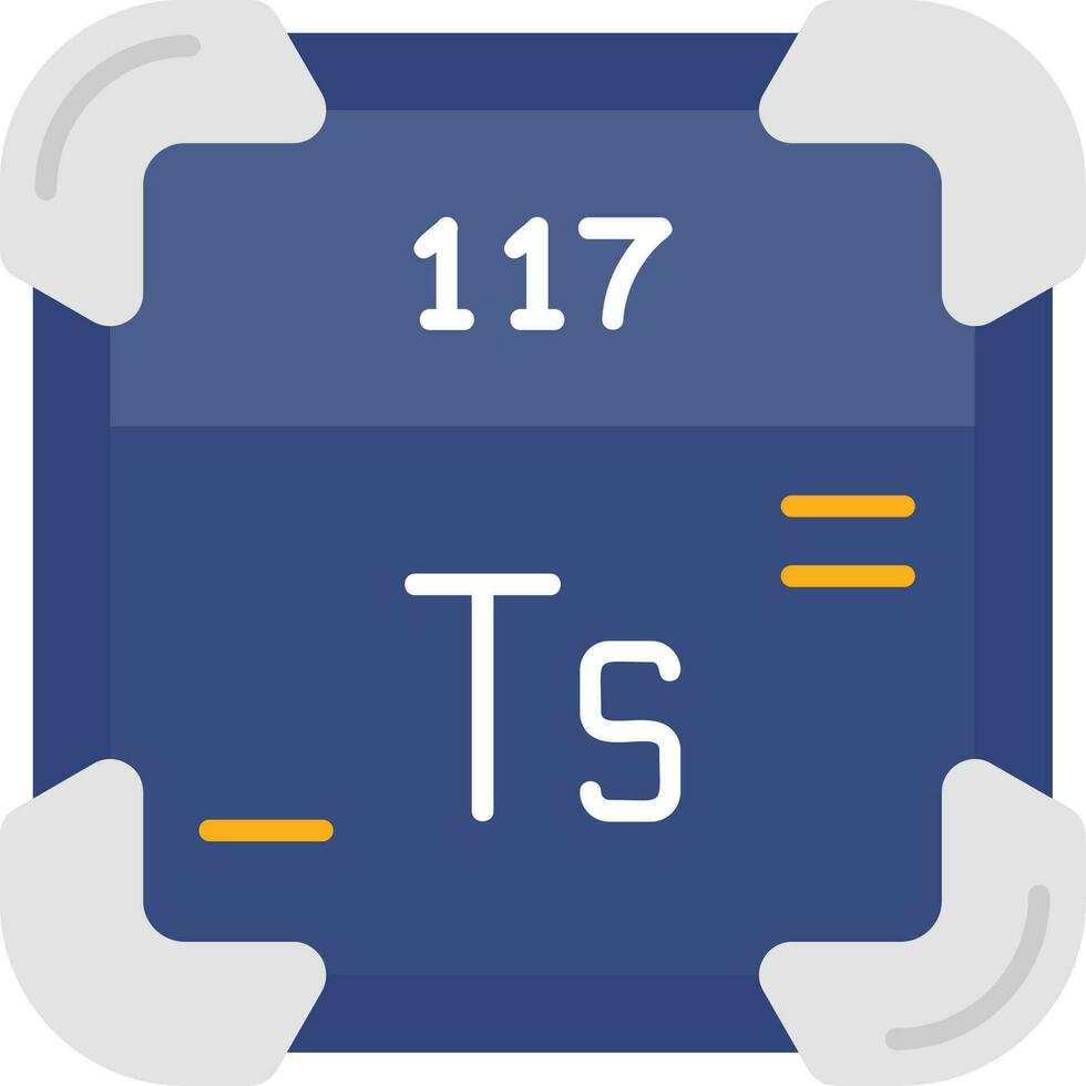 Tennessine Line Filled Icon vector