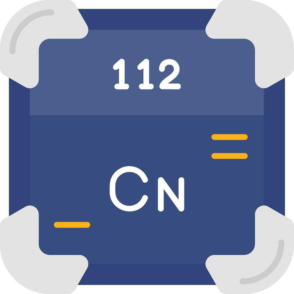 Copernicium Line Filled Icon vector