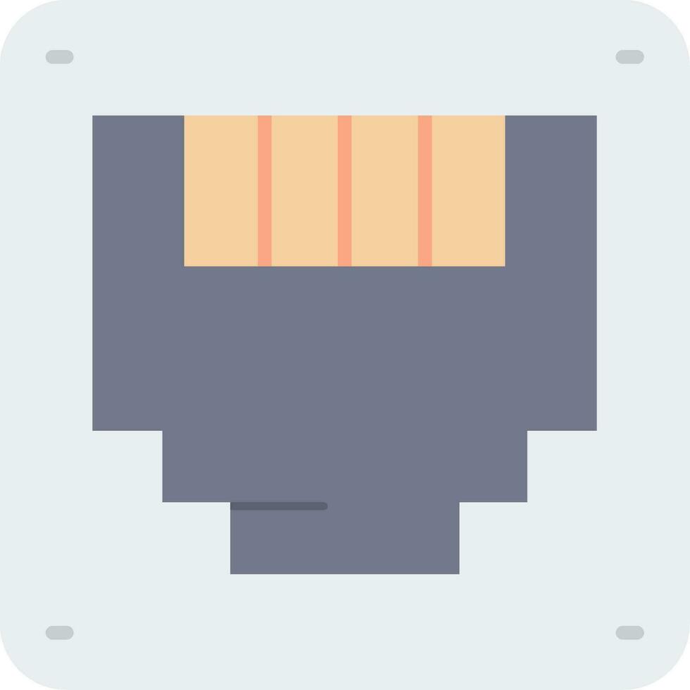 Ethernet Line Filled Icon vector
