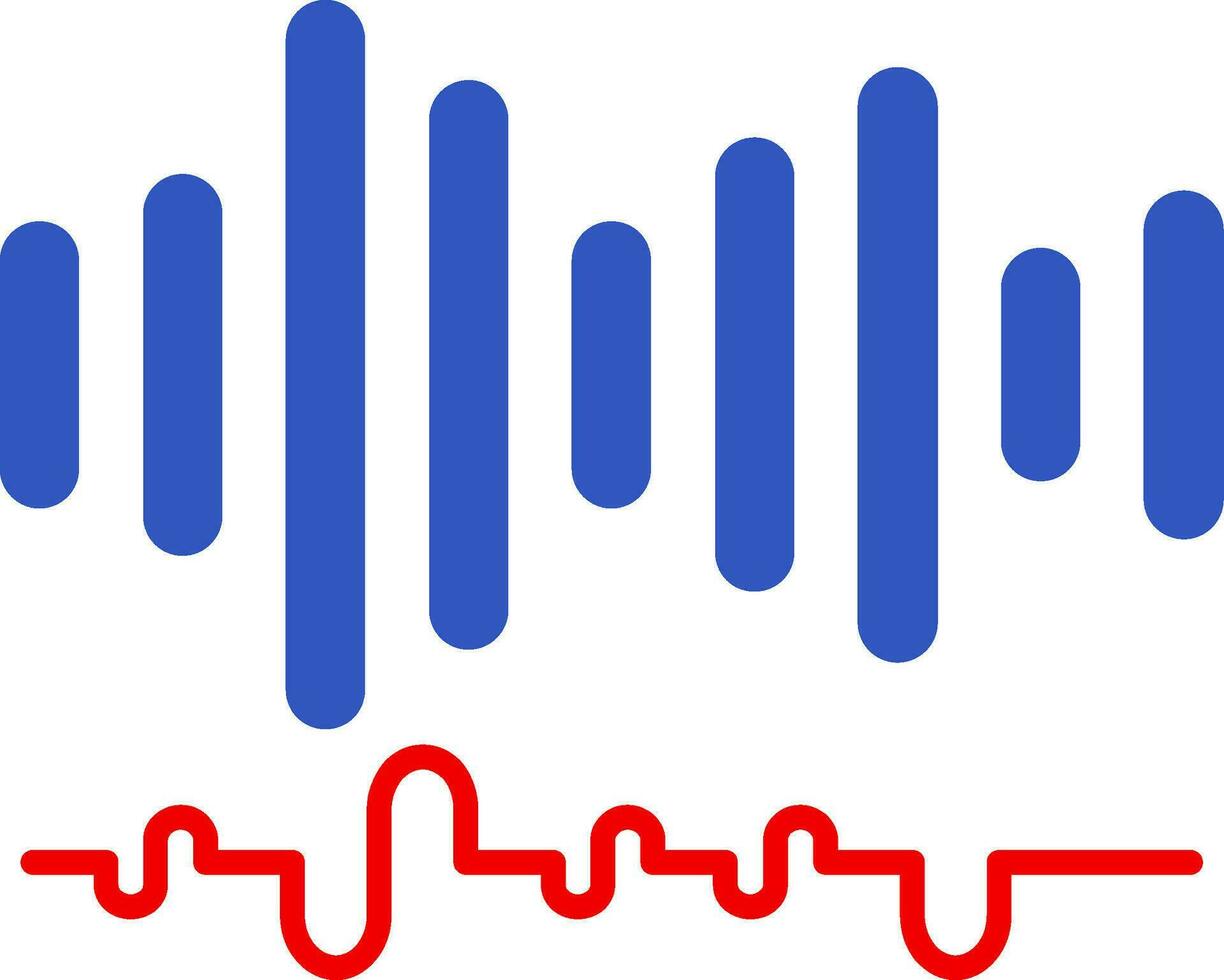 Audio Line Filled Icon vector