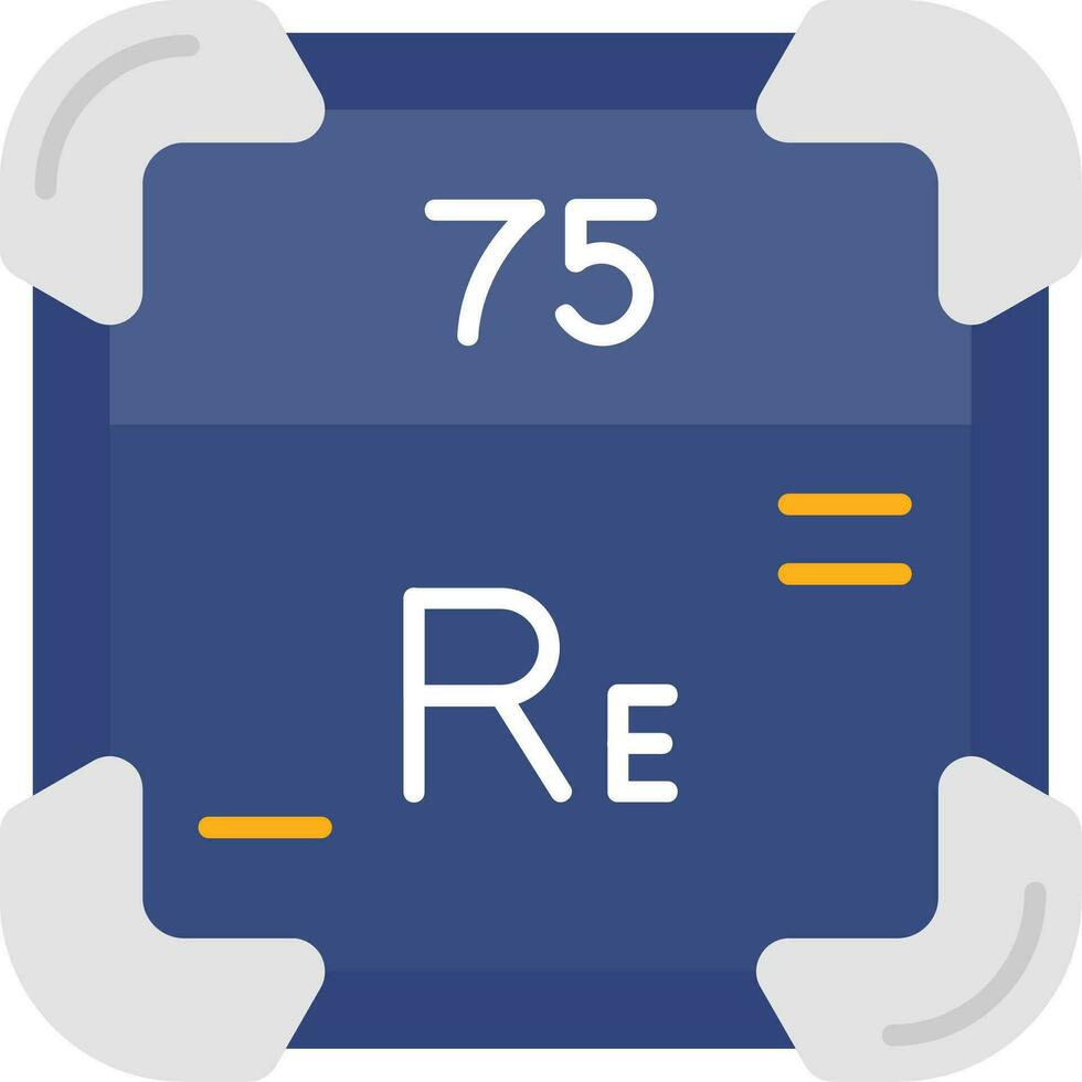 Rhenium Line Filled Icon vector