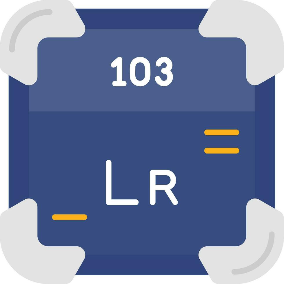 Lawrencium Line Filled Icon vector