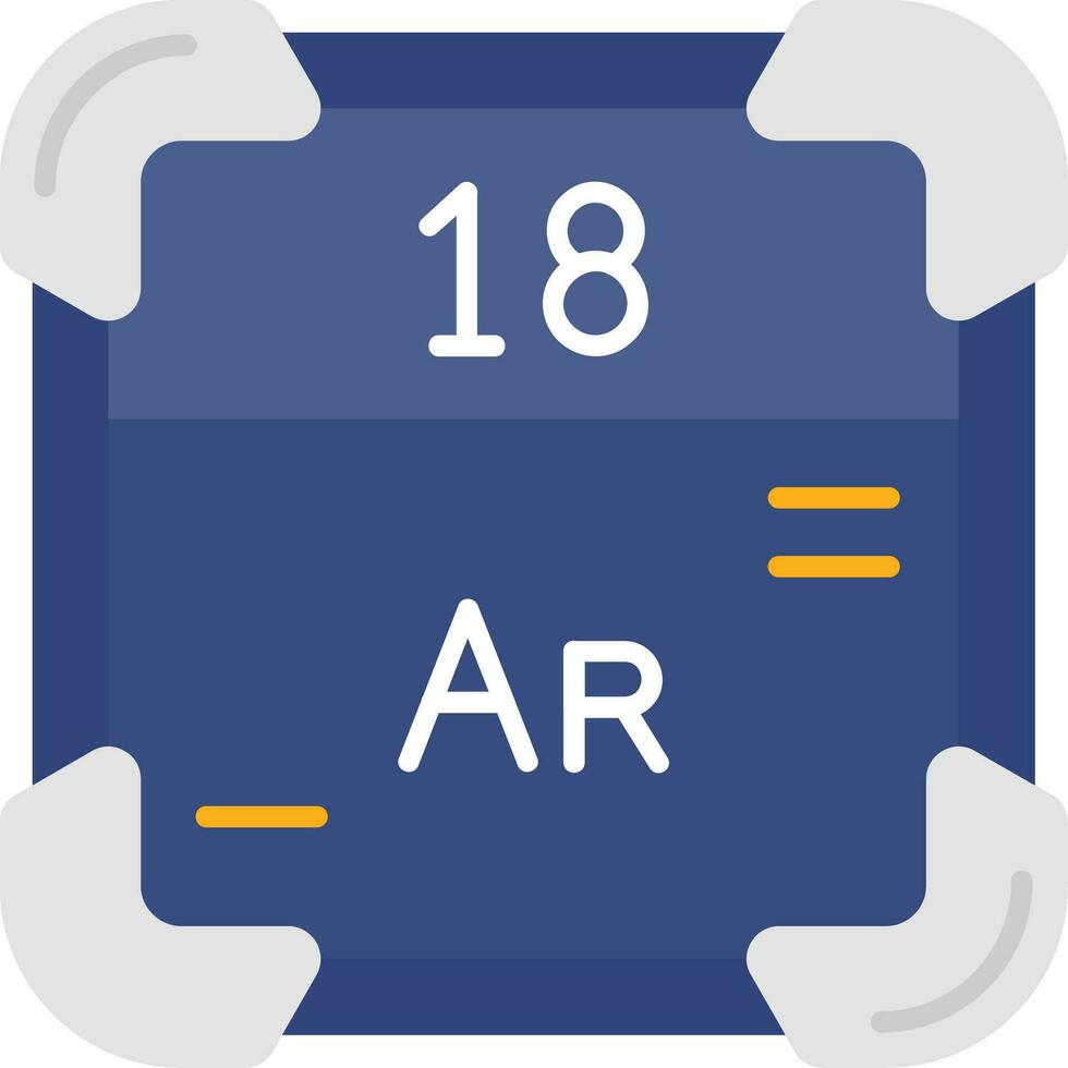 Argon Line Filled Icon vector