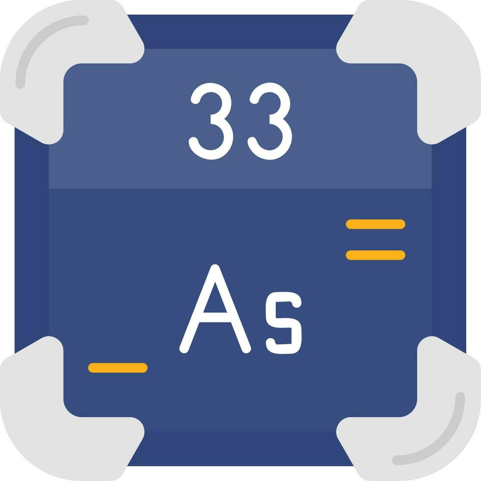 Arsenic Line Filled Icon vector