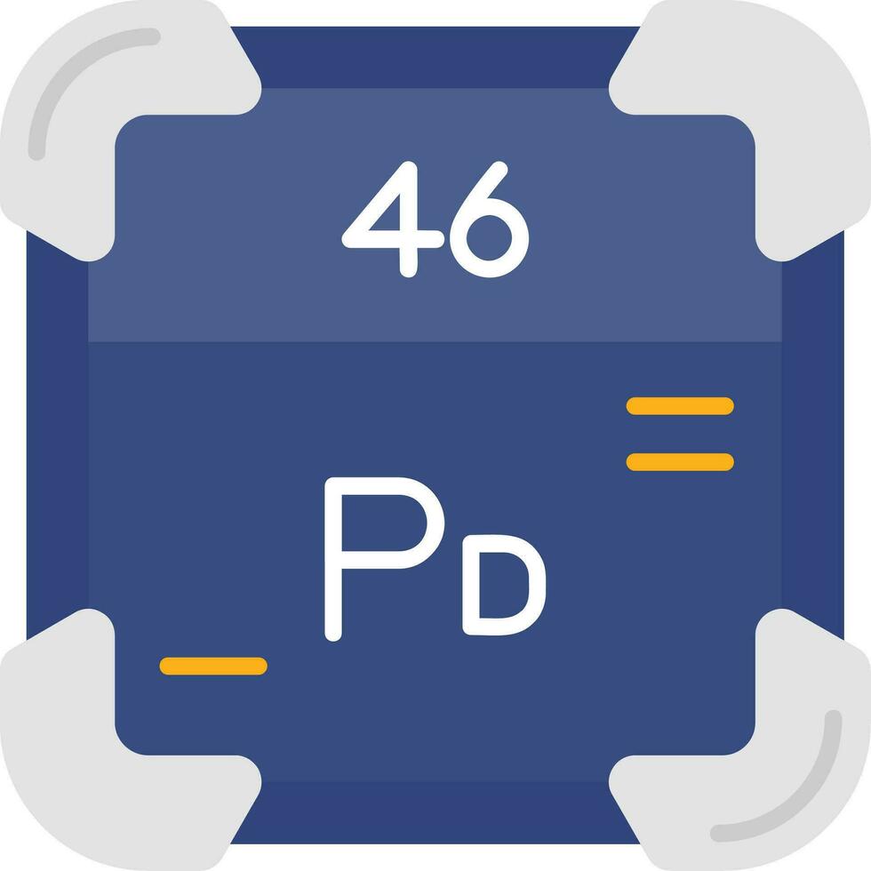 Palladium Line Filled Icon vector