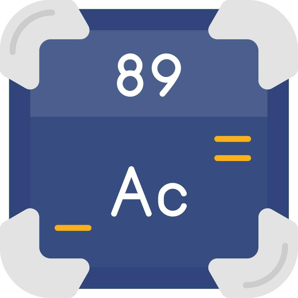 Actinium Line Filled Icon vector