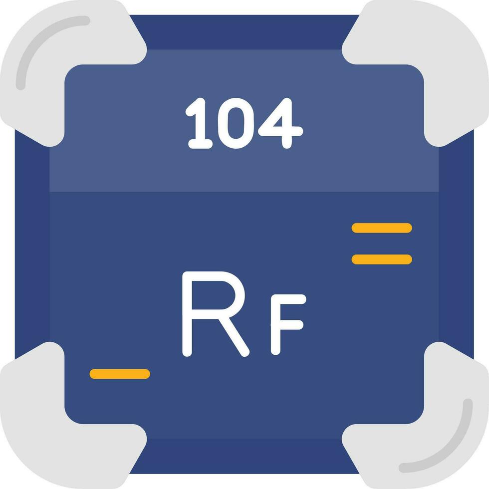 Rutherfordium Line Filled Icon vector