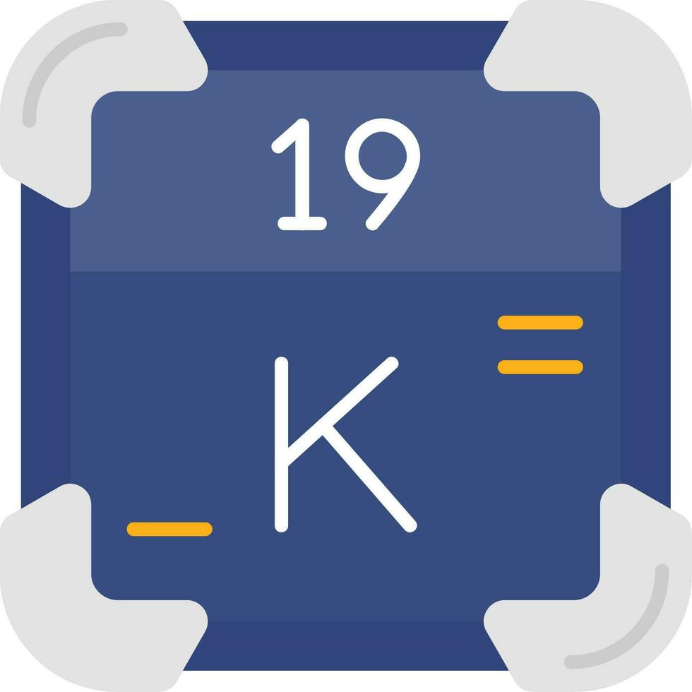 Potassium Line Filled Icon vector