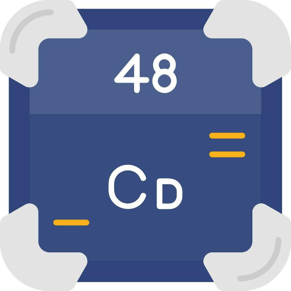 cadmio línea lleno icono vector