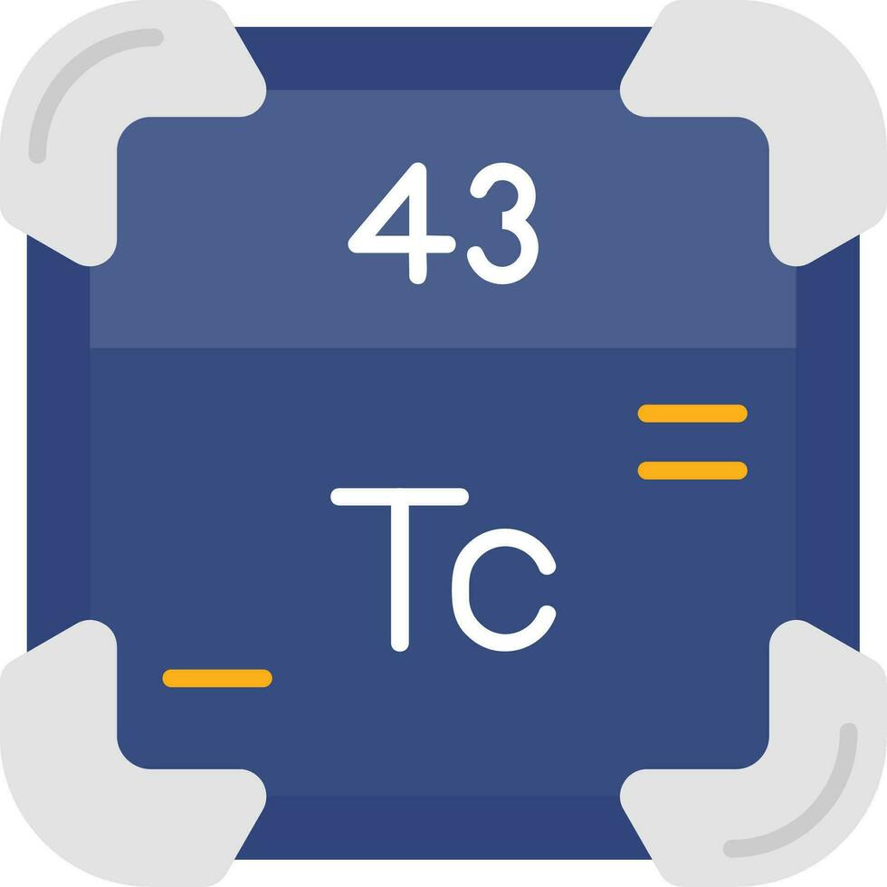 Technetium Line Filled Icon vector