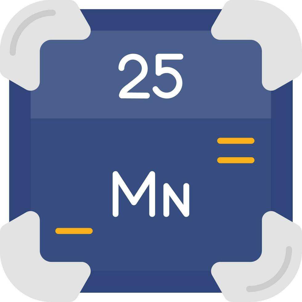 Manganese Line Filled Icon vector