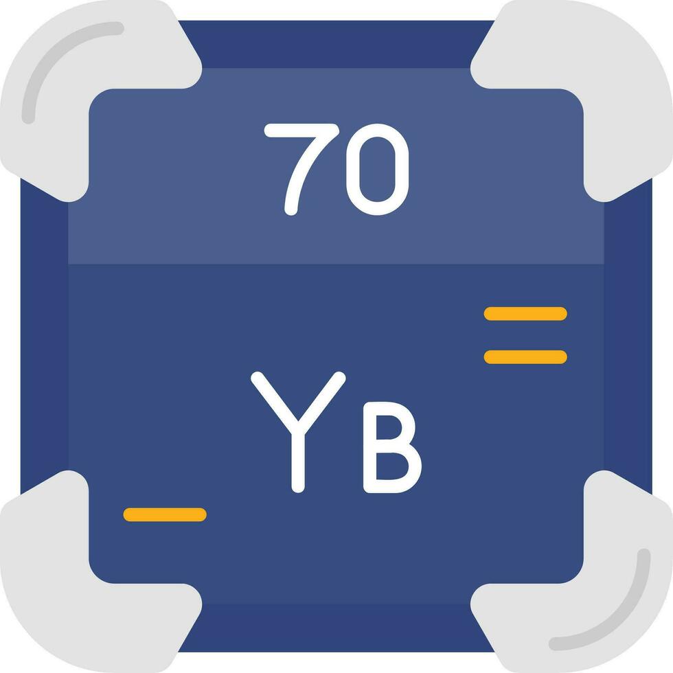 Ytterbium Line Filled Icon vector