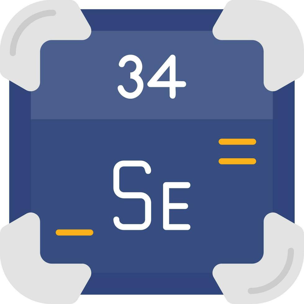 Selenium Line Filled Icon vector