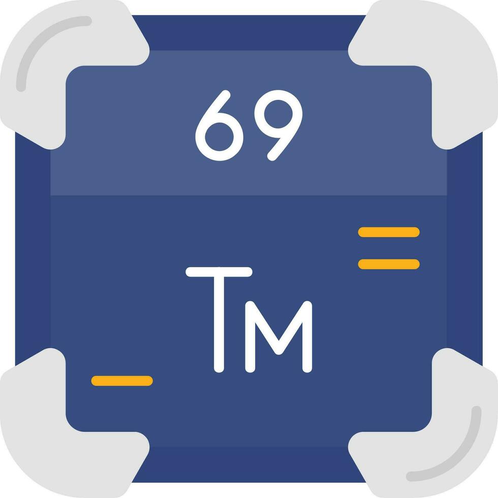 Thulium Line Filled Icon vector